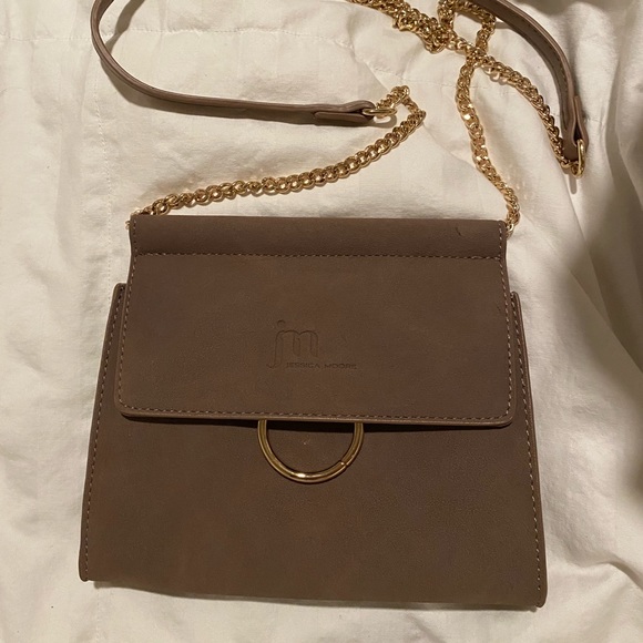 Jessica Moore Brown Suede Crossbody Bag - Picture 1 of 3